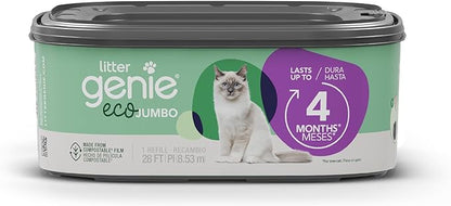 Litter Genie Eco Refills | Compostable Cat Litter Bags Jumbo 1-pack | Up to 4 by LitterGenie