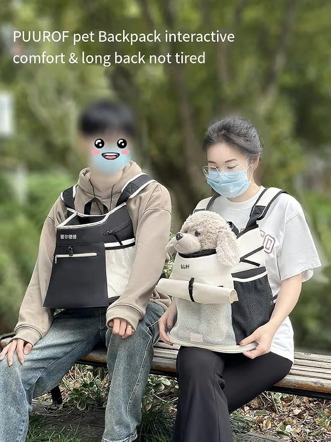 Pet Dog Carrier Backpack, cat Carrier Pouch, Small Dog Front Backpack, - Image 7