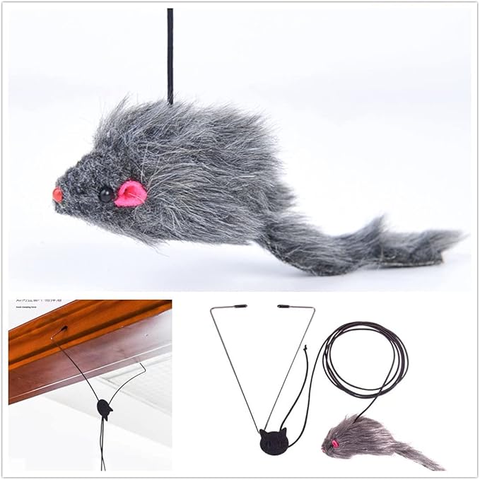 Kalimdor Interactive Cat Feather Toys, Retractable Teaser Toy ，Hanging - Image 5