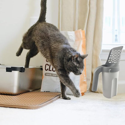 Cat Litter Scooper with Trash Container, Portable Litter Scoop Holder, Litter - Image 6