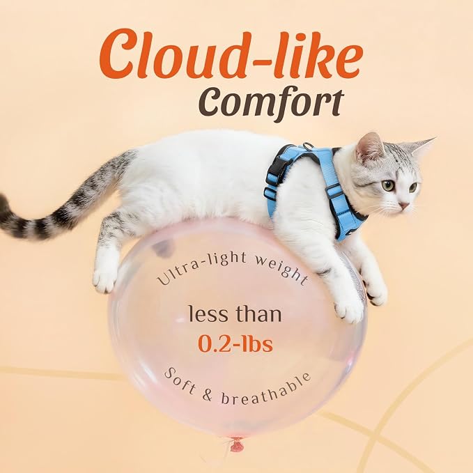 Dooradar Cat Harness and Leash Set, Escape Proof Safe Adjustable Kitten Vest - Image 6