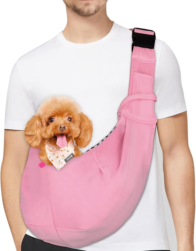 PETLOFT Reversible Dog Cat Sling Carrier, Small Dog Carrier, Adjustable Dog by PetLoft