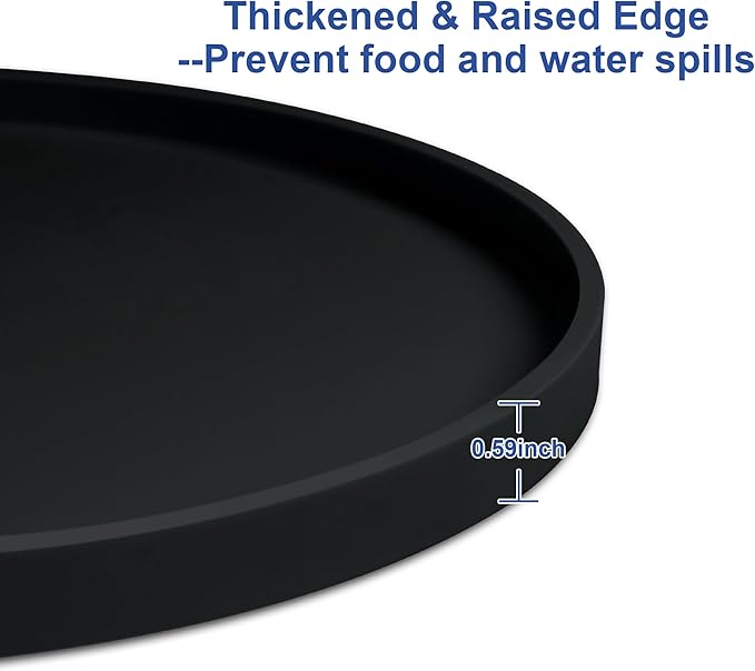 4 PCS Thickened Pet Silicone Food Mat, Nonslip Waterproof Cat Dog Feeding Bowl - Image 4