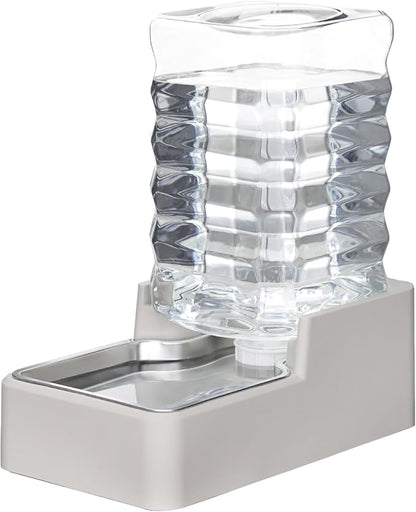 RIZZARI Stainless Steel Pet Water Feeder: 8L Large Gravity Waterer, Less Refills by RIZZARI