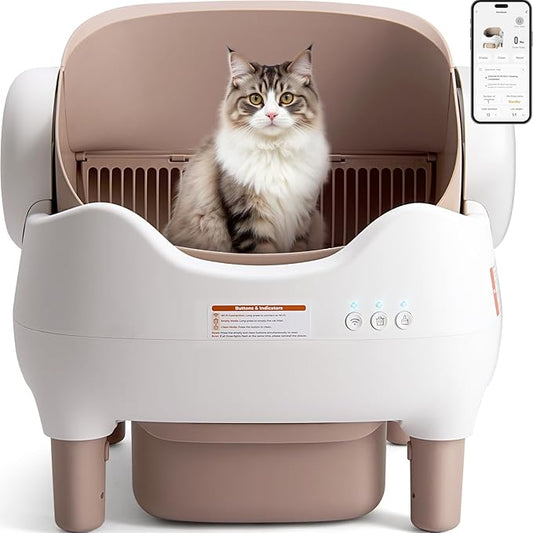 APP-Controlled Self Cleaning Litter Box, Automatic & Hands-Free Cat Litter Box by Wagorific