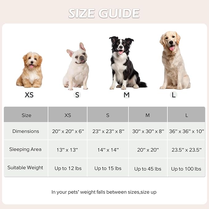 JOEJOY Donut Dog Bed Medium Size Dog, Cute Round Calming Pet Bed - Image 5
