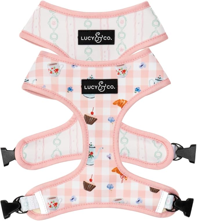 Lucy & Co. Sipping Slowly Reversible Dog Harness, Adjustable Comfort Fit by LucyCo