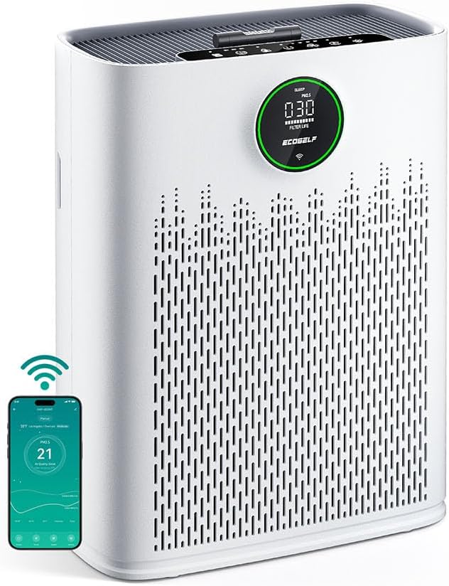 Smart Air Purifier for Home Large Rooms, by ECOSELF