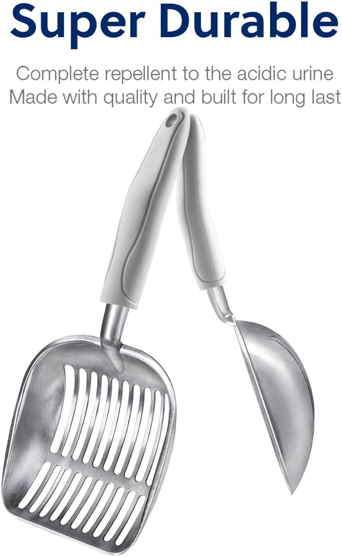WePet Cat Litter Scoop, Aluminum Alloy Sifter, Kitty Metal Scooper, Deep Shovel - Image 5