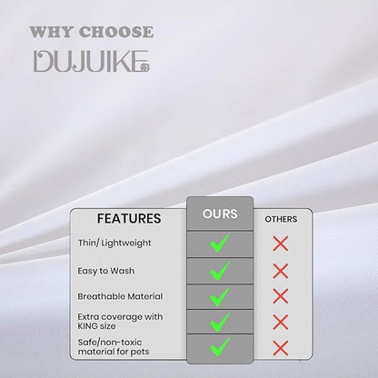 DUJUIKE Waterproof Bed Cover for Dog and Cats, Pet Hair Resistant Bed Sheet - Image 4