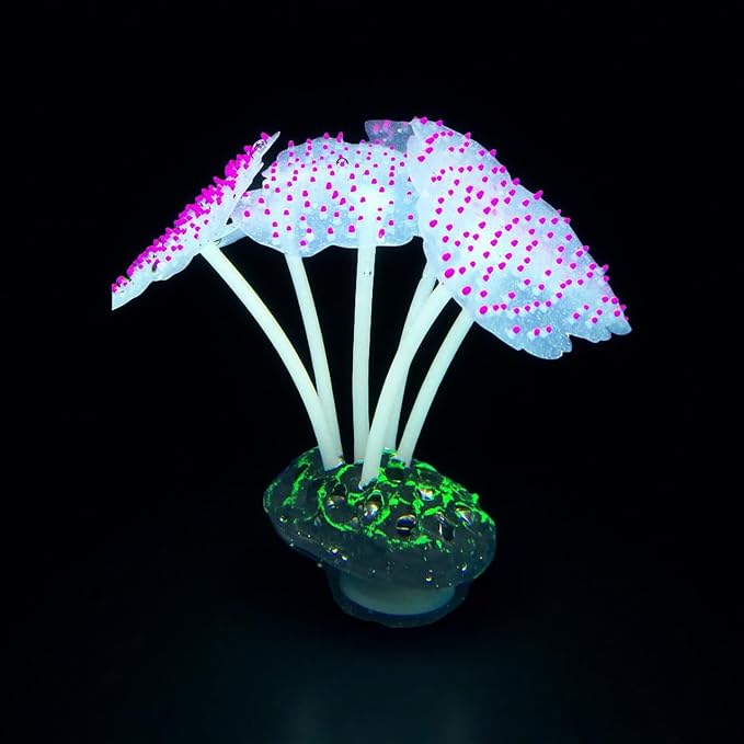 4-Pack Silicone Fluorescent Aquarium Plants & Decor - Image 6