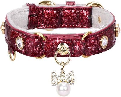 PetsHome Cat Collar, Dog Collar, PU Leather Adjustable Pet Collar by PetsHome