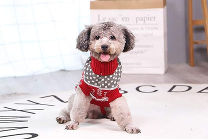 Vehomy Dog Christmas Sweaters Pet Winter Knitwear Xmas Clothes Classic Warm - Image 4