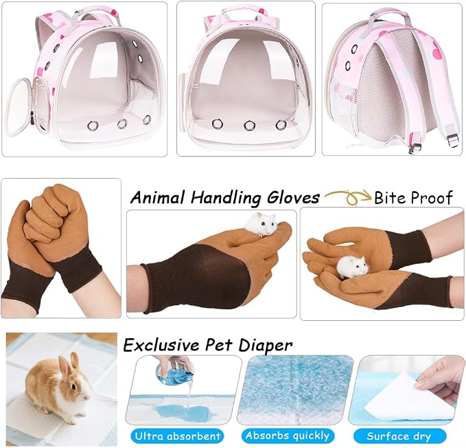 Portable Small Animal Backpack Travel Breathable Pet Carrier Bag Cages - Image 3