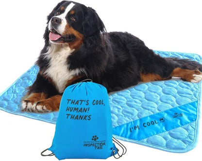 INSPECTOR TAIL Self Cooling & Traveling Mat + Free String Bag Pack/Washable & by InspectorTail