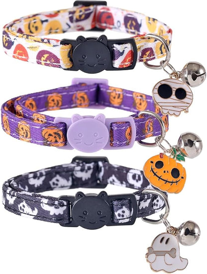 3 Pack Halloween Cat Collar by Lamphyface