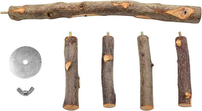 Bird Perch Nature Apple Hard Wood Stand, Parrot Stand Toy Branch Platform Paw - Image 4