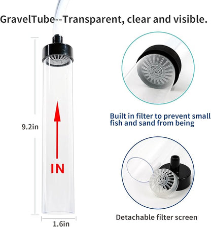7ft Aquarium Gravel Vacuum Cleaner, Fish Tank Water Changer, Hand Pump Siphon - Image 4