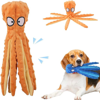Octopus Dog Toys, No Stuffing Crinkle Dog Toys by AprYew