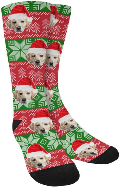 Custom Face Socks, Personalized Dog Lover Pet Photo Picture on Socks Unisex by Enjoy-yjl