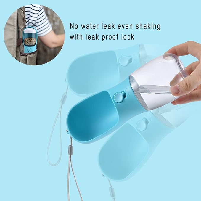 Dog Water Bottle with Food Container, Travel Puppy Water Bowl, Portable Pet - Image 4