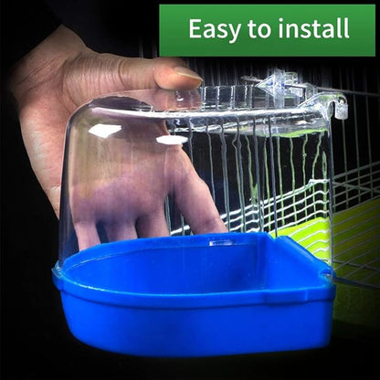 Tfwadmx Bird Cage Bath Parrot Bath Box Accessory Supplies Hanging Bathing Tub - Image 4