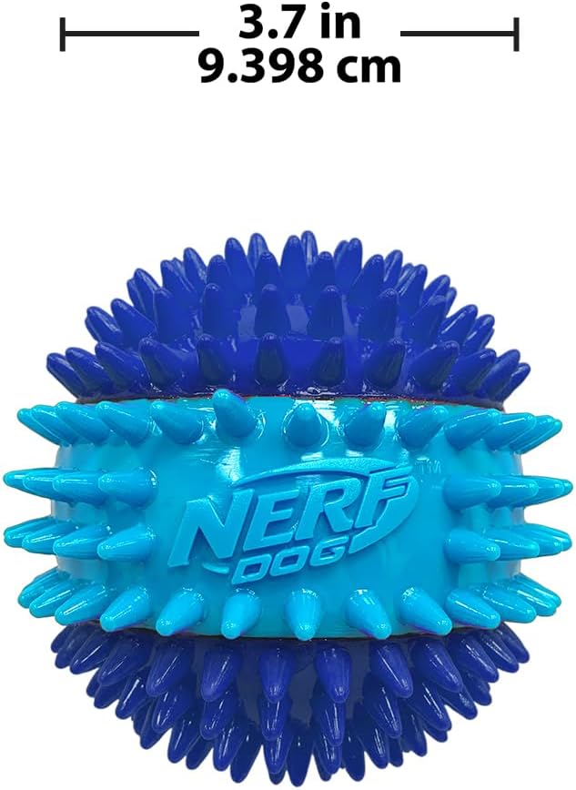 Nerf Dog 3.7in TPR 3-Part Spike Squeak Ball Dog Toy - Image 5