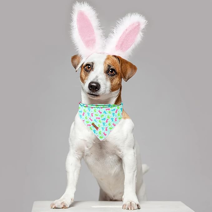 lionet paws Easter Bunny Egg Dog Bandana - Image 5