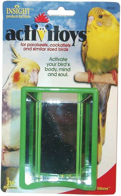 JW Hall Of Mirrors Bird Toy, 3.25'' length x 4.25'' width x 1.25'' depth by JWPet