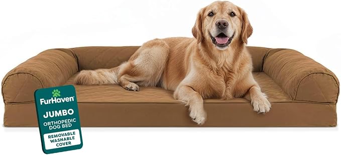 Furhaven Orthopedic Dog Bed for Large Dogs w/ Removable Bolsters & Washable by FurHaven