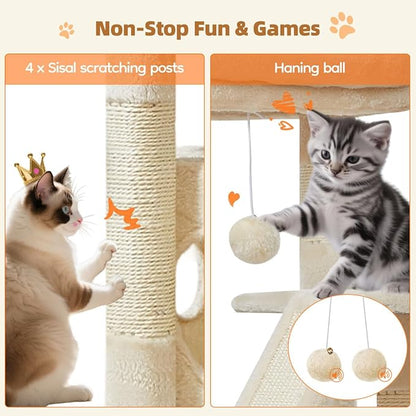 Taoqimiao Cat Tree, 38.5-Inch Cat Tower - Image 6