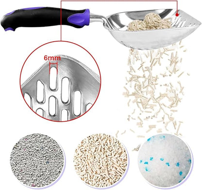 Cat Litter Scoop-Metal Cat Scooper-Long Handle Scoop, Cat Scooper-Poop - Image 3