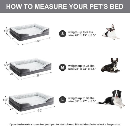Orthopedic Dog Bed for Large Dogs, Egg Crate Foam Bed for Large Dogs, Equipped - Image 4