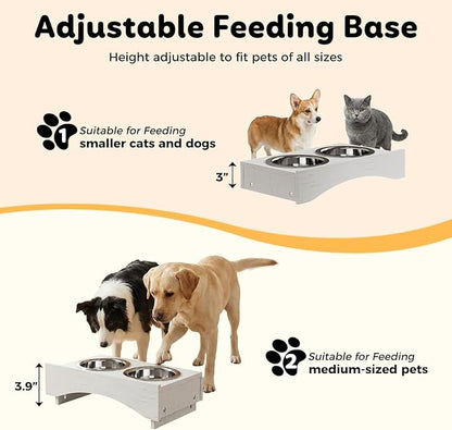 Dog Food Feeding Station with Storage, Pet Food Storage Cabinet with Bowls and - Image 5