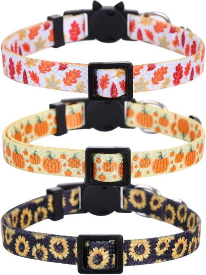 3 Pack/Set Thanksgiving Day Cat Collar Breakaway Bell Fall Autumn - Image 2