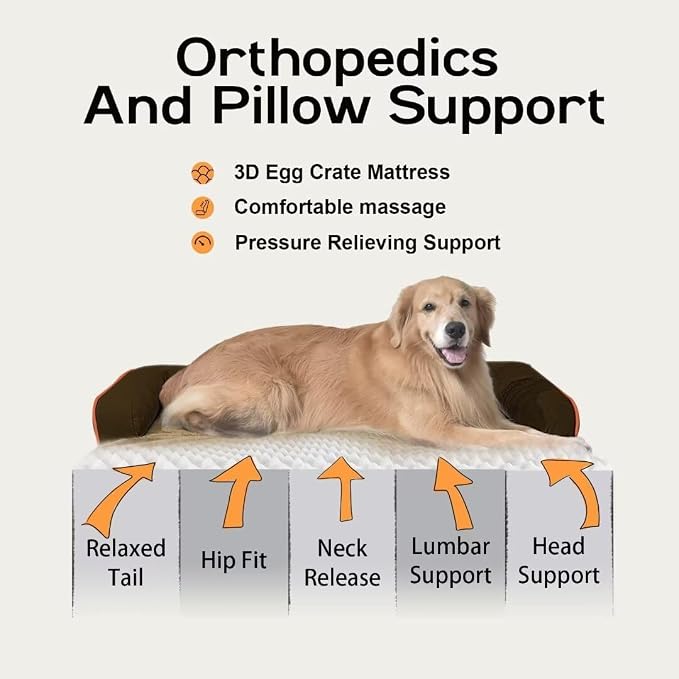 Large Dog Bed Orthopedic Washable - Image 2