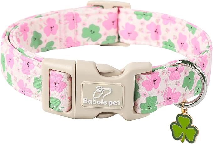 St Patricks Day Dog Collar for Large Dogs by Babolepet