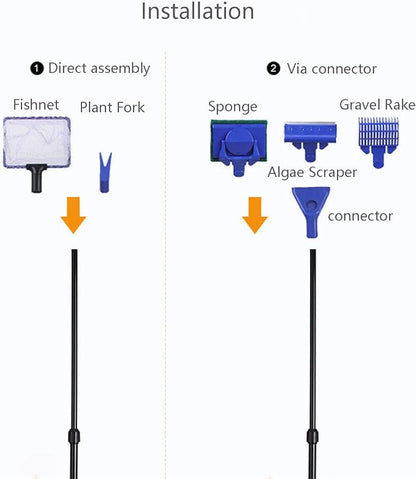 Aquarium Cleaning Tools Kit 5 In 1 Function - Image 3