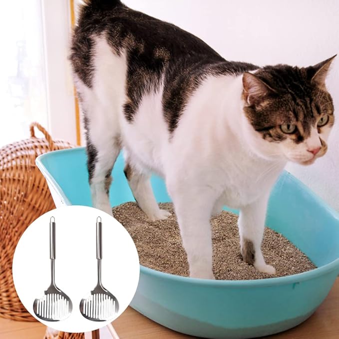 Kakalote 2pcs Cat Litter Scoop, Stainless Steel Durable Litter Scoop - Image 6