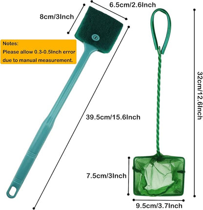 Fish Tank Cleaning Tools, 8 in 1 Aquarium Feeder Tools Kit, Aquarium Plants - Image 3