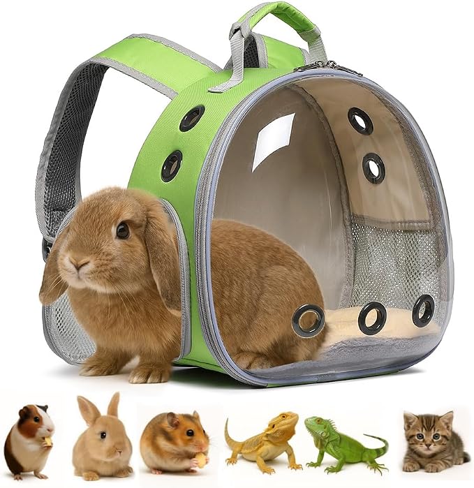 Bunny Carrier, Guinea Pig Carrier, Small Animal Carrier Backpack by Hcupet