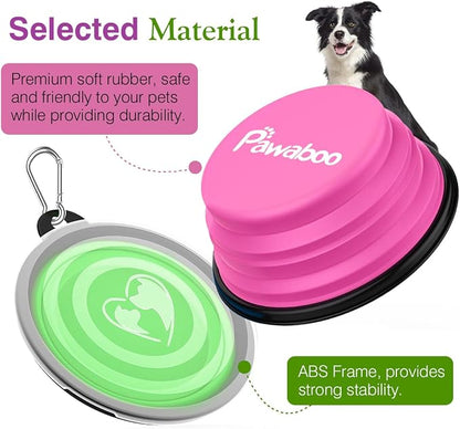 Pawaboo Collapsible Dog Bowls 2 Pack, Silicone Feeding Watering Bowls - Image 7