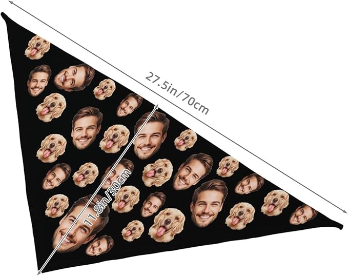 Custom Dog Bandana for Cat Dog Pet Add Your Design Personalized Neckwear - Image 5