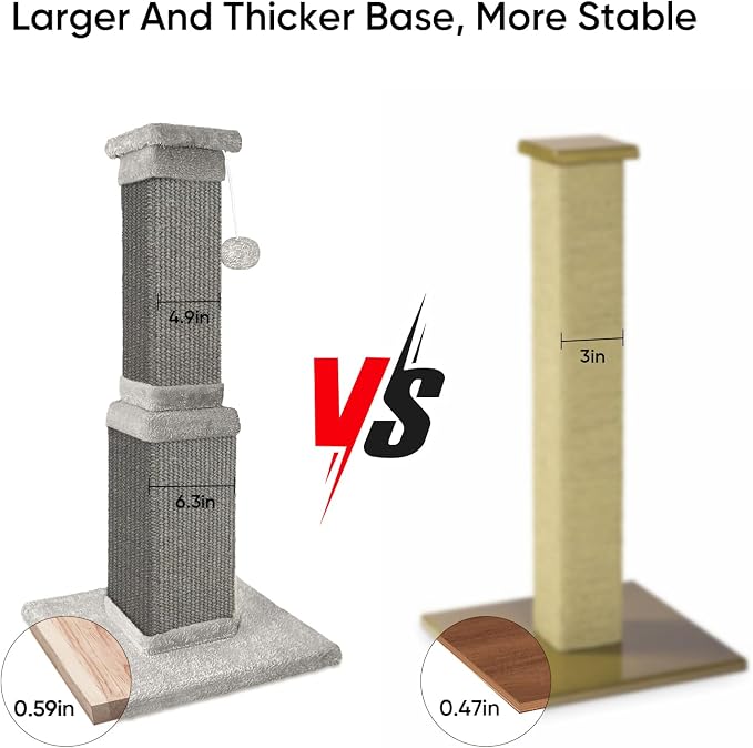 AGYM Cat Scratching Post, 32 Inch Cat Scratching Posts - Image 5