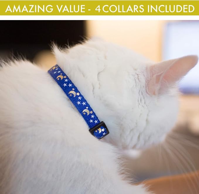 Cat Collar Stars and Moon, Reflective - Image 5