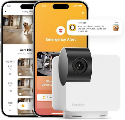 Petcube Cam 360 Camera Interactive WiFi Pet and Home Security Pan-Tilt Camera by Petcube