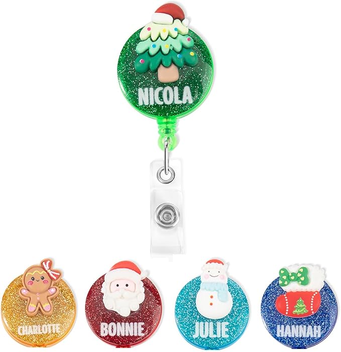callie Personalized Christmas Badge Reel by callie