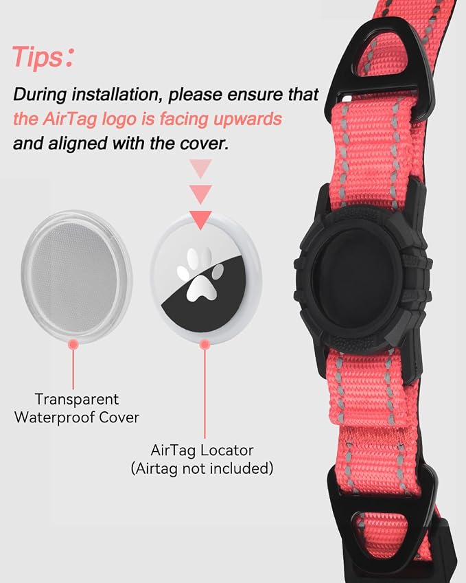 Joytale Airtag Dog Collar, Reflective Pet Collar - Image 3