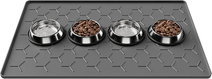 Pieviev 34''x22'' Dog Cat Food Bowl Mat, Silicone Waterproof Food Grade Pet by Pieviev