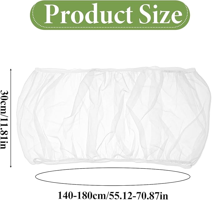 Bird Cage Seed Catcher White Bird Cage Net Cover Adjustable Birds Cages Netting - Image 2